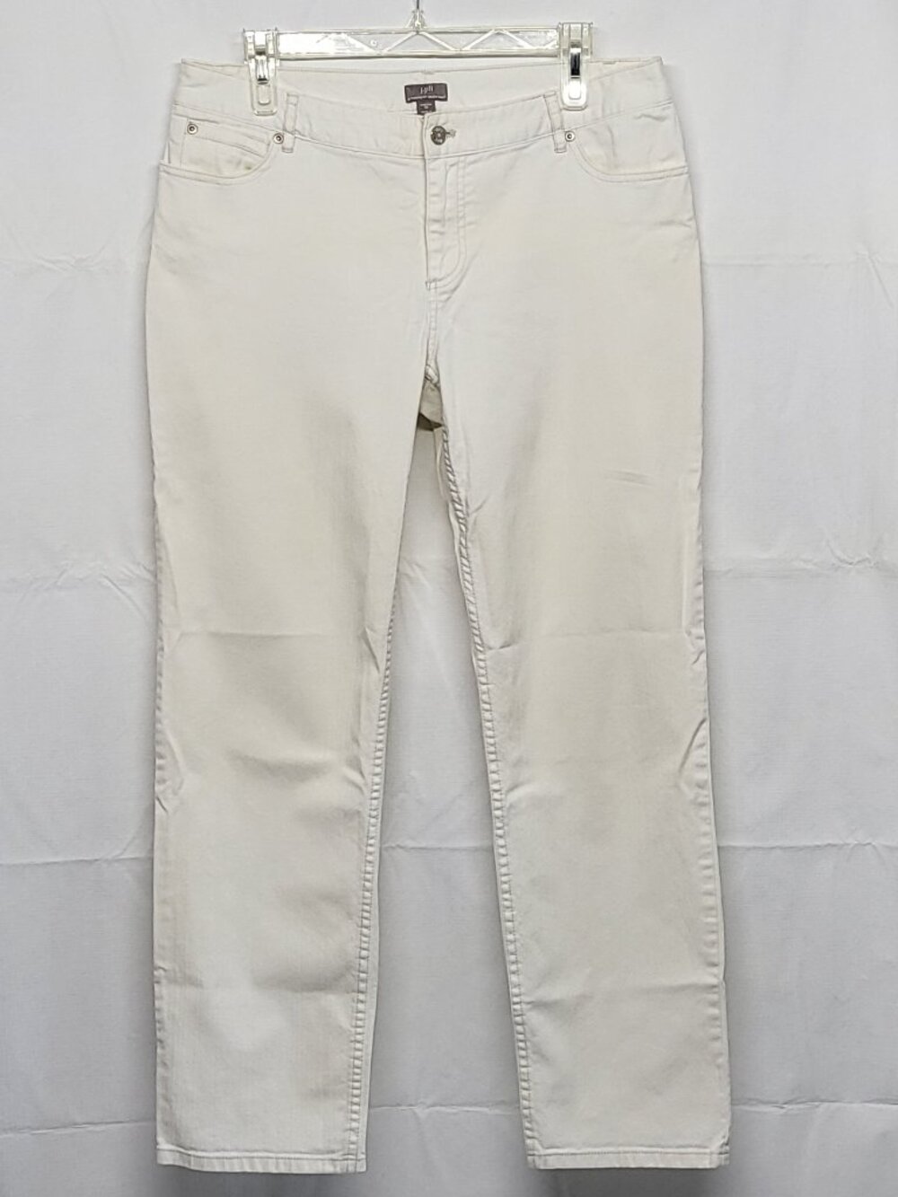 J Jill Jeans Womens Size 10 Authentic Fit Below Waist Low Rise White Denim Pants